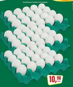 Rede Supermarket Ovos Brancos Cartela C/ 20 Unidades oferta