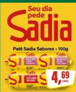 Rede Supermarket Patê Sadia Sabores oferta