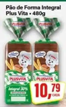 Rede Supermarket Pão de Forma Integral Plus Vita - 480g oferta