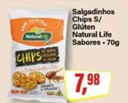 Rede Supermarket Salgadinhos Chips S/ Glúten Natural Life Sabores - 70g oferta