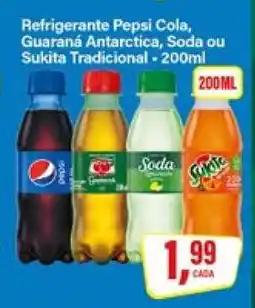 Rede Supermarket Refrigerante Pepsi Cola, Guaraná Antarctica, Soda ou Sukita Tradicional oferta