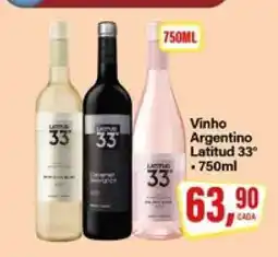 Rede Supermarket Vinho Argentino Latitud 33° oferta