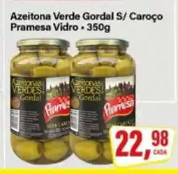 Rede Supermarket Azeitona Verde Gordal S/ Caroço Pramesa Vidro oferta