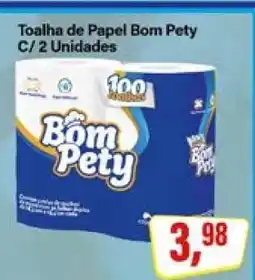 Rede Supermarket Toalha de Papel Bom Pety C/ 2 Unidades oferta