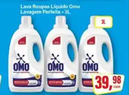 Rede Supermarket Lava Roupas Líquido Omo Lavagem Perfeita - 3L oferta