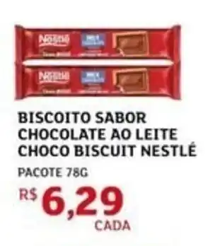 Biscoito sabor chocolate ao leite choco biscuit nestlé