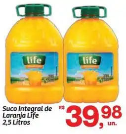 Fort Atacadista Suco Integral de Laranja Life oferta