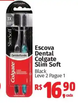 Supermercados Mateus Escova Dental Colgate Slim Soft Black oferta