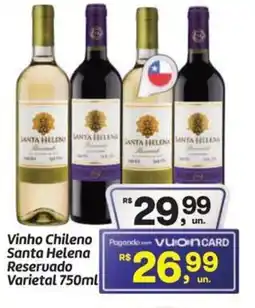 Fort Atacadista Vinho Chileno Santa Helena Reservado Varietal oferta