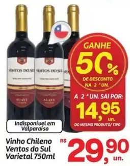 Fort Atacadista Vinho Chileno Ventos do Sul Varietal oferta