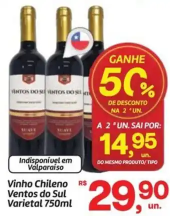 Vinho Chileno Ventos do Sul Varietal