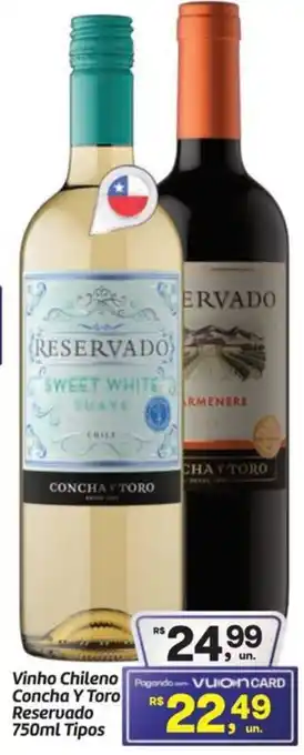 Vinho Chileno Concha Y Toro Reservado