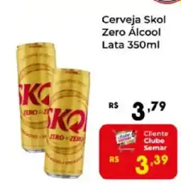 Semar Supermercado Cerveja Skol Zero Álcool Lata oferta