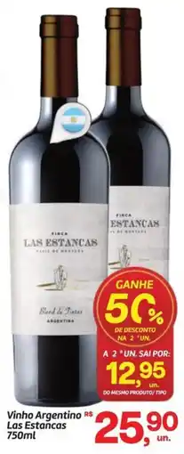 Fort Atacadista Vinho Argentino Las Estancas oferta