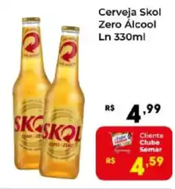 Semar Supermercado Cerveja Skol Zero Álcool Ln oferta