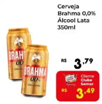 Cerveja Brahma 0,0% Álcool Lata