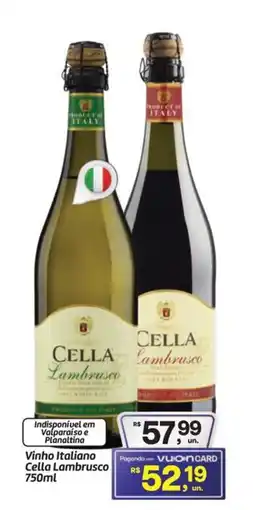 Fort Atacadista Vinho Italiano Cella Lambrusco oferta