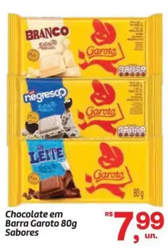 Chocolate em Barra Garoto Sabores