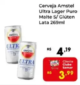 Semar Supermercado Cerveja Amstel Ultra Lager Puro Malte S/ Glúten Lata oferta