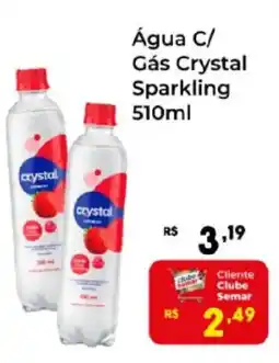 Semar Supermercado Água C/ Gás Crystal Sparkling oferta