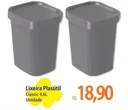 Atacadão Lixeira Plasútil Classic Unidade oferta
