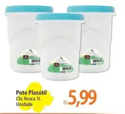 Atacadão Pote Plasútil Clic Rosca Unidade oferta