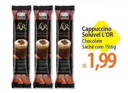 Atacadão Cappuccino Solúvel L'OR Chocolate Sachê oferta