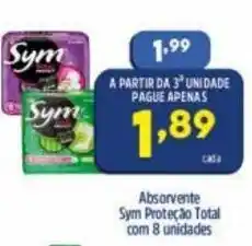Absorvente Sym Protecao Total com 8 unidades