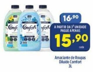 Arena Atacado Amaciante de Roupas Diluido Comfort 3L oferta