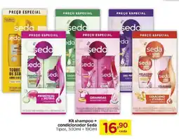Carrefour Kit shampoo + condicionador Seda Tipos, oferta