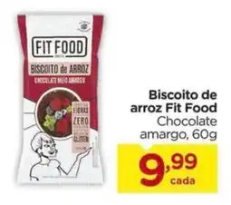 Carrefour Biscoito de arroz Fit Food Chocolate amargo, oferta