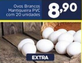 Arena Atacado Ovos Brancos Mantiqueira PVC com 20 unidades oferta