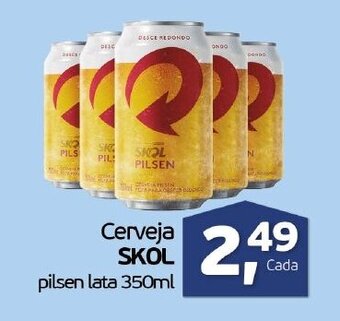 Cometa Supermercados Cerveja Skol Pilsen lata 350ml oferta