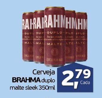 Cometa Supermercados Cerveja Brahma Duplo Malte Sleek 350ml oferta