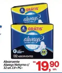 Fort Atacadista Absorvente Always Noturno c/ 32 un. oferta