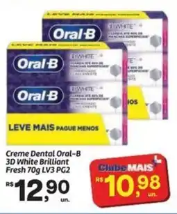Fort Atacadista Creme Dental Oral-B 3D White Brilliant Fresh oferta