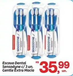 Fort Atacadista Escoua Dental Sensodyne c/ 3 un. Gentle Extra Macia oferta