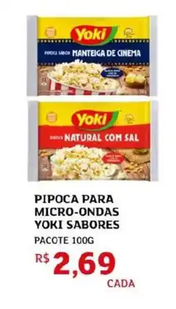 Assaí Atacadista Pipoca para micro-ondas yoki sabores pacote oferta
