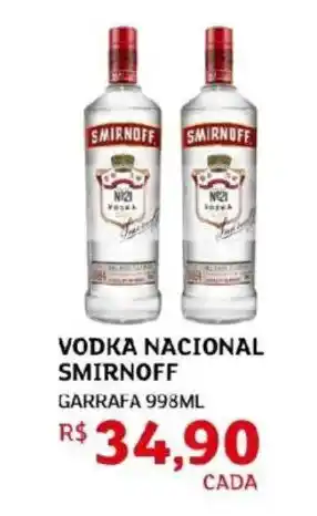 Assaí Atacadista Vodka nacional smirnoff oferta