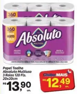Fort Atacadista Papel Toalha Absoluto Multiuso 3 Rolos 120 Fls. 20x20cm oferta