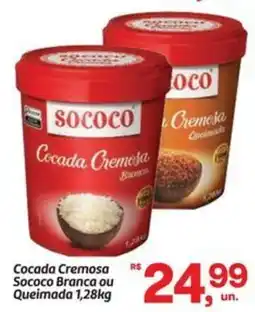 Fort Atacadista Cocada Cremosa Sococo Branca ou Queimada oferta