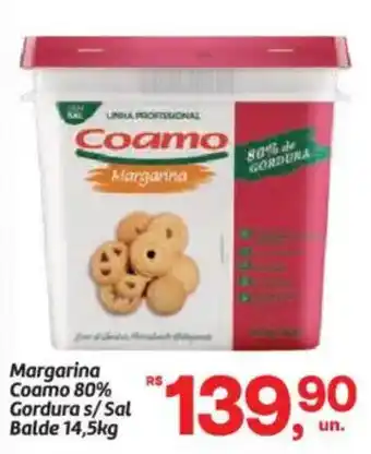 Margarina Coamo 80% Gordura s/Sal Balde