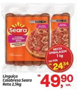 Fort Atacadista Linguiça Calabresa Seara Reta oferta