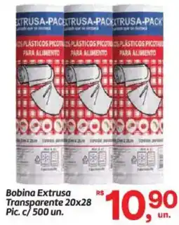 Fort Atacadista Bobina Extrusa Transparente 20x28 Pic. c/ 500 un. oferta