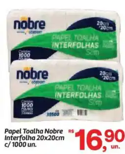 Fort Atacadista Papel Toalha Nobre Interfolha 20x20cm c/1000 un. oferta
