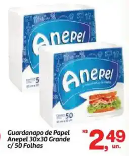 Fort Atacadista Guardanapo de Papel Anepel 30x30 Grande c/50 Folhas oferta