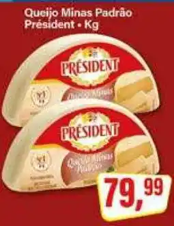 Rede Supermarket Queijo Minas Padrão Président oferta