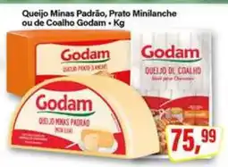 Rede Supermarket Queijo Minas Padrão, Prato Minilanche ou de Coalho Godam oferta