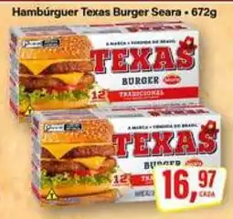 Rede Supermarket Hambúrguer Texas Burger Seara oferta
