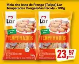 Rede Supermarket Meio das Asas de Frango (Tulipa) Lar Temperadas Congeladas Pacote - 700g oferta